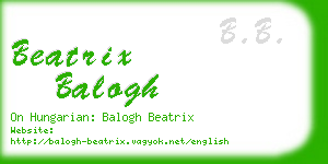 beatrix balogh business card